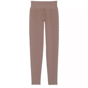 BNWT PINK Victoria's Secret Iced Coffee High-Waist Checkered Shimmer Leggings